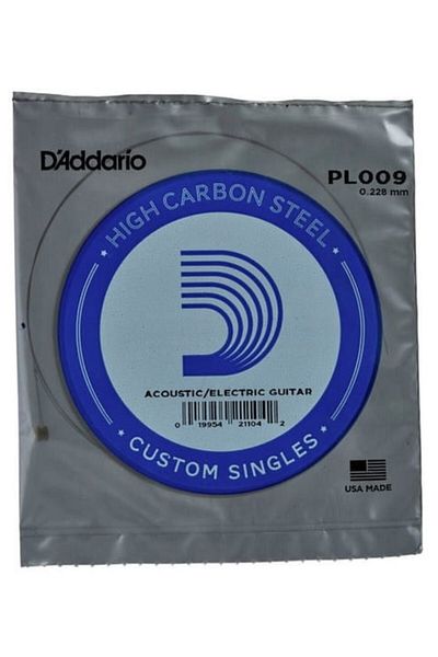 Daddario D'addario Pl009 Electro And Acoustic Single Wire Thin E-(Mİ)