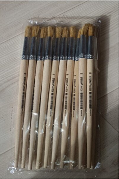 FırsatYapıMarket هوبي فرشاة ارت فنية بشعيرات طبيعية رقم: 16 // 12 قطعة