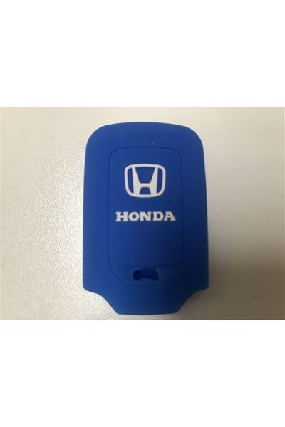REPLAX حافظة مفاتيح سيليكون زرقاء بزرين لسيارة Honda Hrv Jazz مع شعار Qyy452