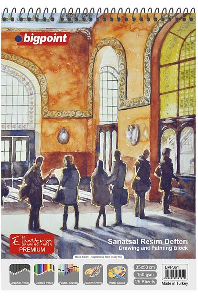 Bigpoint كتاب رسم فني 150 جرام 25 ورقة 35x50 سم