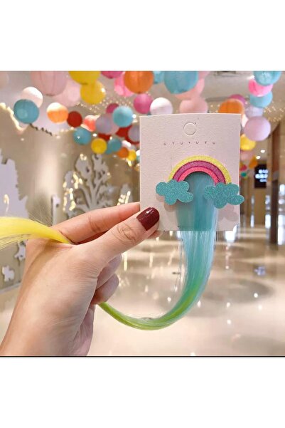 QUEEN AKSESUAR Agrafă de păr colorată cu sclipici curcubeu pentru copii