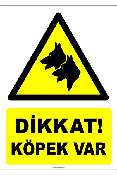 Dekotacım Dikktr علامة تحذير وتحويل للكلاب مقاس 25 × 35 سم. ديكوتا