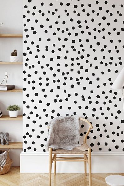 TUGİBU Black Polka Dot Dot Wall Sticker Set