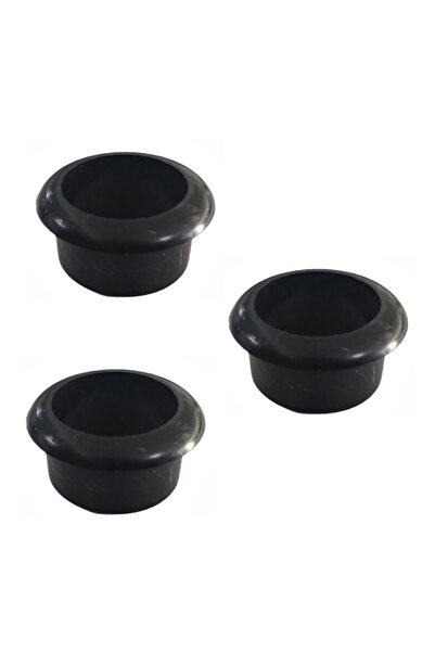 EYM 3 Adet Doğalgaz Flex Hortumu Için Mermer Üstü Delik Tıpası Tapası Yüzük Siyah