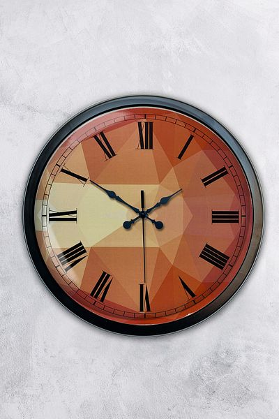 Kasva Concept Gift 40 cm Black Metal Patterned Wall Clock