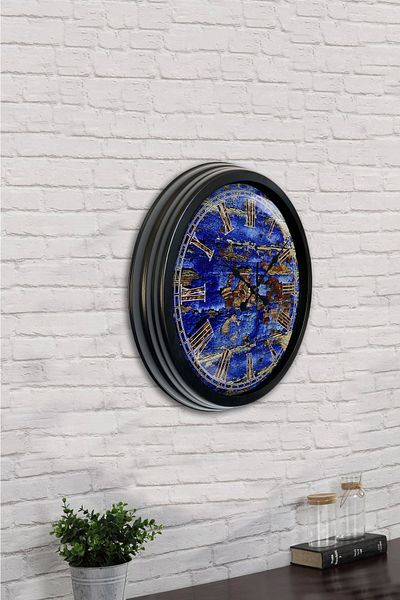 Kasva Concept Gift 40 cm Black Metal Antique Wall Clock