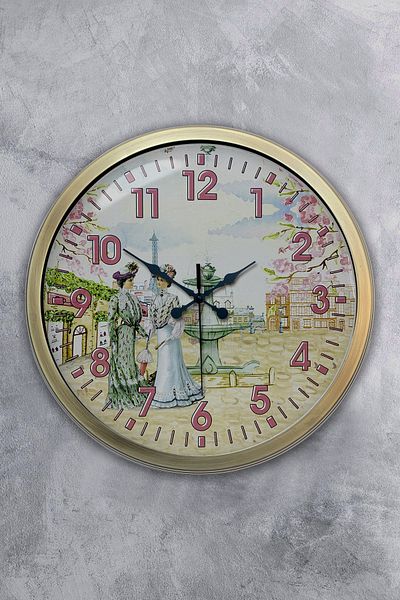 Kasva Concept Gift 40 cm Antique Metal Nostalgia Wall Clock