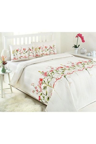 Özdilek Pamela Cream Single Pique Set