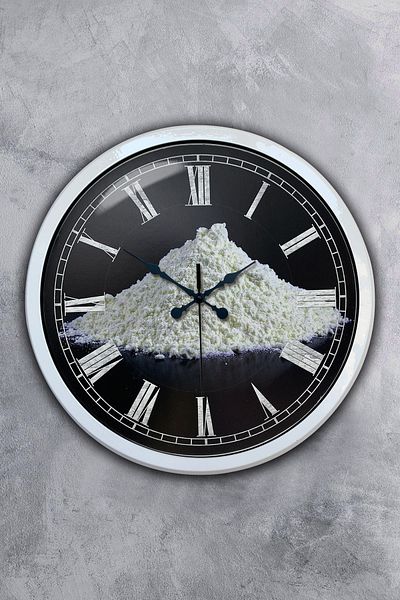 Kasva Concept Gift 40 cm White Metal Kitchen Wall Clock