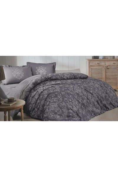 Özdilek Antico Anthracite Single Cotton Duvet Cover Set