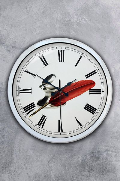 Kasva Concept Gift 40 cm White Metal Vintage Wall Clock