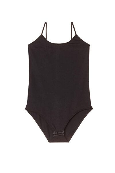 NBB İp Askılı Kadın Çıtçıtlı Body Siyah