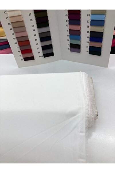 Esma Kumaş Medine Ipeği Krep Kumaş Kırık Beyaz