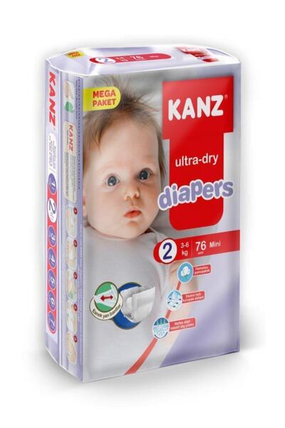 Kanz Baby Diapers Mega Pack Mini 2 Size 76 Pieces