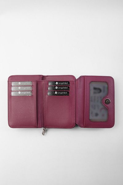CENGİZ PAKEL Small Size Women's Plum Wallet