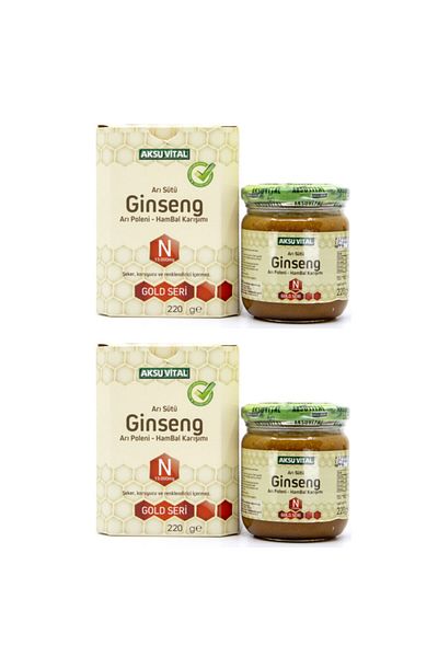 Aksu Vital Aksuvital Ginseng Bee Milk Honey Pollen (n) 13,000 Mg. X 2 Pieces