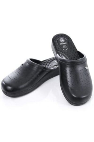 GEZER Siyah Yarı Ortopedik 4 Nokta Iş Sabo Terlik