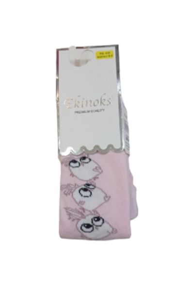 Ekinoks Girl's Pink Scented Bird on the Branch Pantyhose 0-6 Years