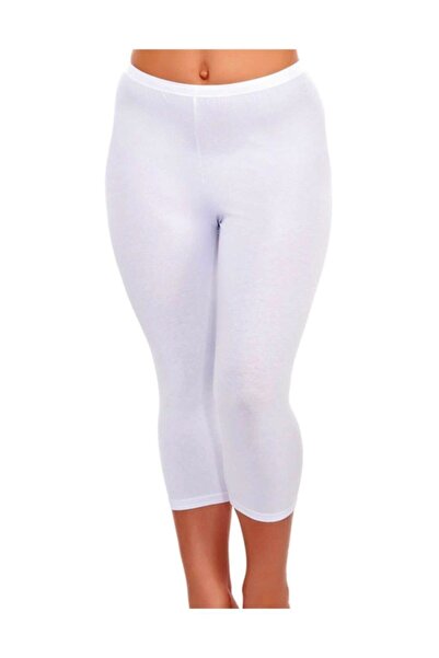 jilly jo Γυναικείο κολάν Lycra Modal White Capri