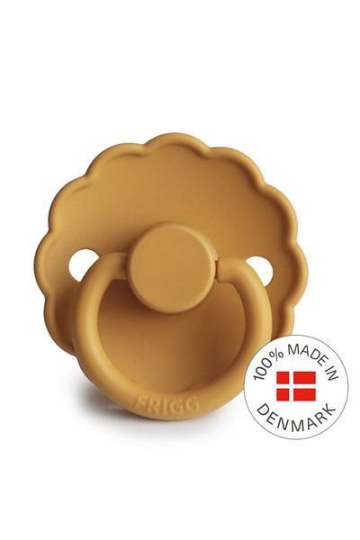 Frigg Frigg Daisy Rubber Pacifier - Honey Gold 0-6 Months
