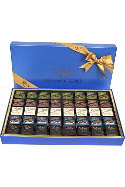Rayess Çikolata Premium Blue Kutulu Yaprak Hediyelik Çikolata Mix 320 Gr