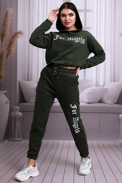 Deafox Σετ φόρμας στάμπας Khaki For Angels