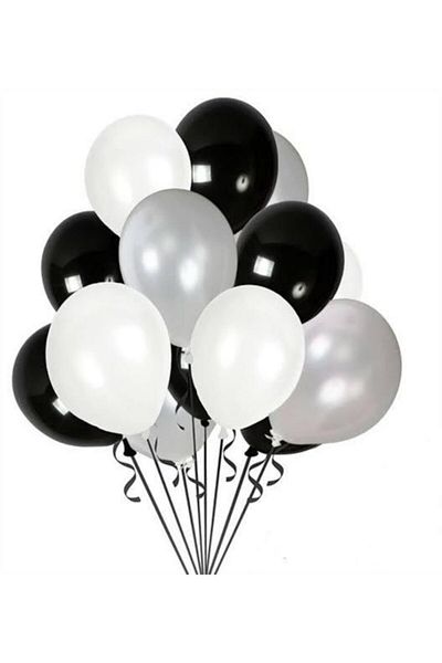 ikm balon 30 Black and White Gray Balloons