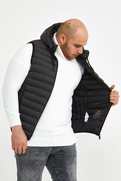 Danger Ανδρικό φουσκωτό γιλέκο Anthracite Battal