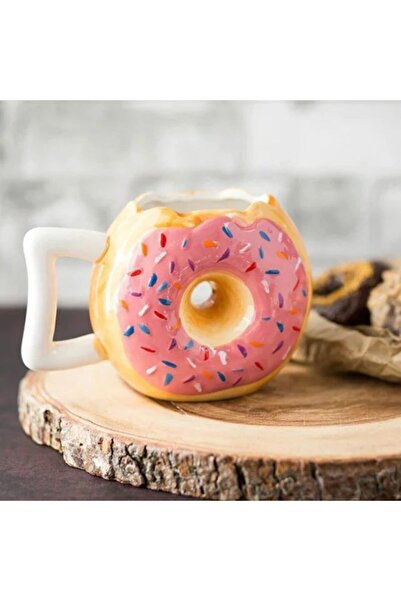 Genel Markalar Pembe Donut Kupa Özel Tasarım 3D Bardak