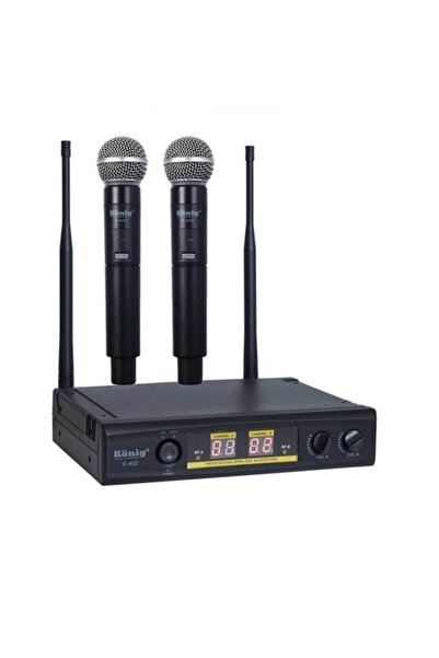 König K-402 El İki Kanal Uhf Telsiz Mikrofon