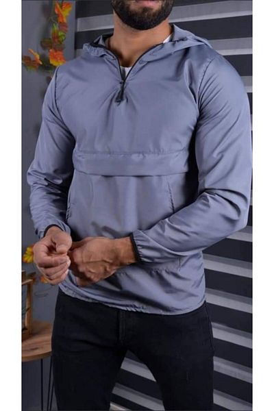 Podyum Pelernă de ploaie unisex subțire cu buzunar cangur