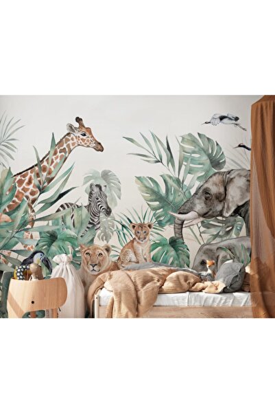 Duvar Kağıdı Marketi Hayvanlı Tropikal Duvar Kağıdı