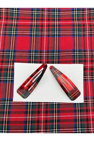 White Alamode New Year New Year's Eve Plaid Patterned 7 Cm Snap Buckle Double
