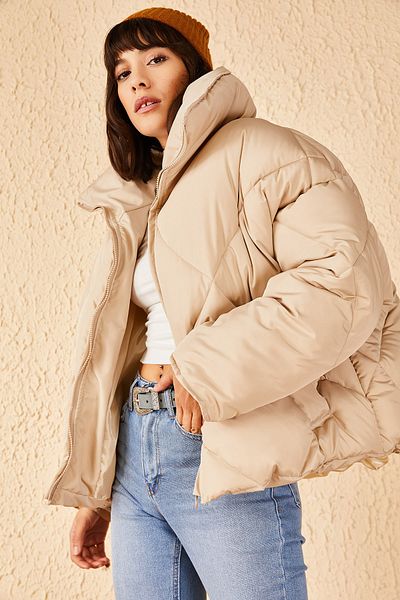 Bianco Lucci Γυναικείο παλτό Camel Oversize Puffer 10191065
