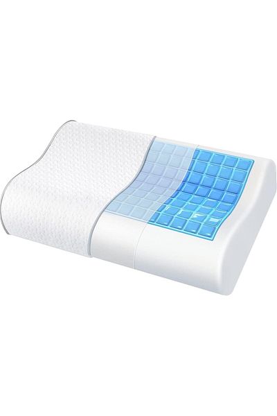 AnkaWood Gel Visco Pillow Visco Gel Pillow Gel Ορθοπεδικό Μαξιλάρι Visco με Στήριγμα Λαιμού