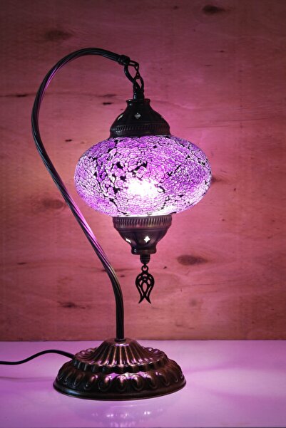 Asylove Otantik Retro Mozaik Lamba, Eski Türk Aydınlatmaları, Renkli Cam Moti...