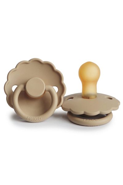 Frigg Frigg Daisy Rubber Pacifier - Croissant 0-6 Months