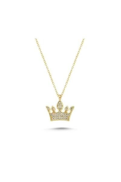 Generic Brand Zircon Stone Crown Model Necklace