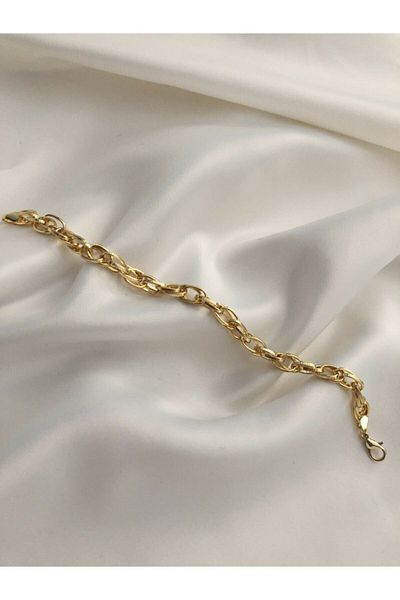 fullcontrol Unisex Gold Chain Bracelet