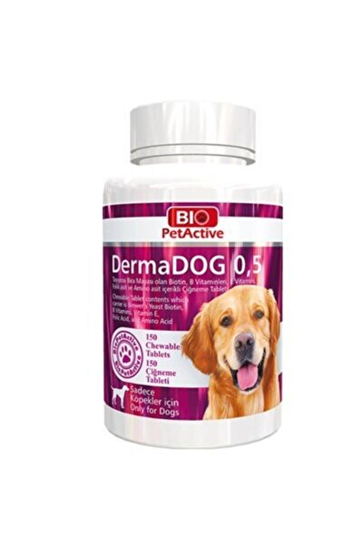 Bio PetActive Dermadog 0.5 Orta ve Küçük Irk Probiotik Sarımsaklı Köpek Vitam...