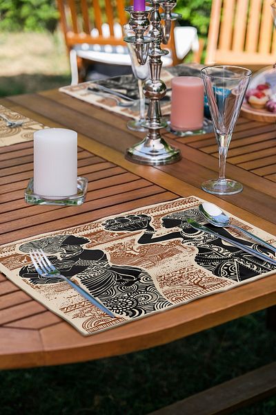 Realhomes Σετ 6 τεμαχίων Ethnic African Design American Service