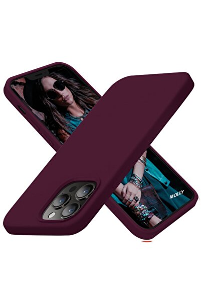 Molly حافظة سيليكون سائلة متوافقة مع هاتف آيفون 13 برو ماكس