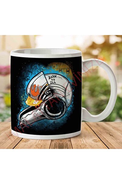 ART HEDİYE 1-816 Born To Ill Rebel Alience Pilot Helmet Star Wars Mug
