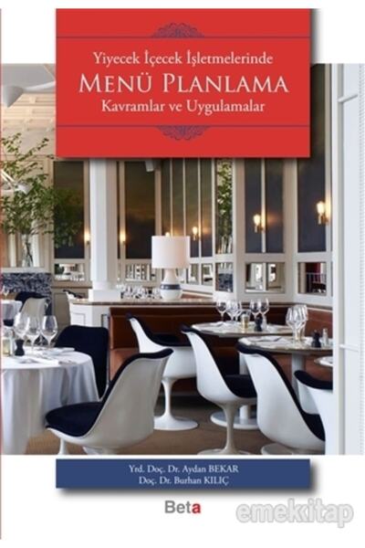 Beta Yayınevi Menü Planlama - Aydan Bekar 9786053338710