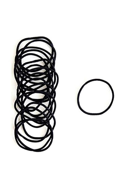 Shopiolog Μαύρη λεπτή λαστιχένια πόρπη 20 τεμαχίων