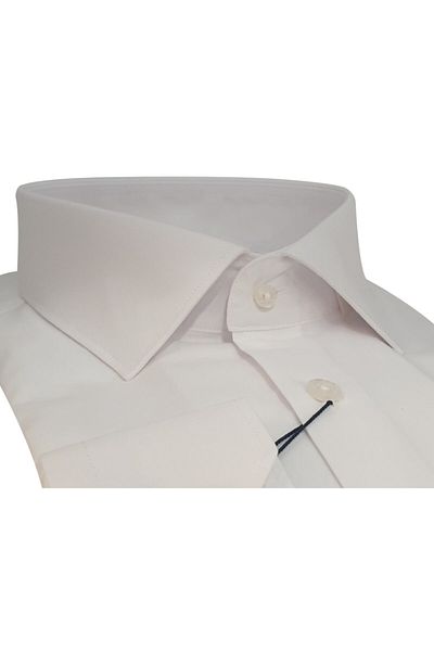 KAMER Slim Fit (8 DROP) White Men's Shirt 35% Cotton 65% Polyester 2103b
