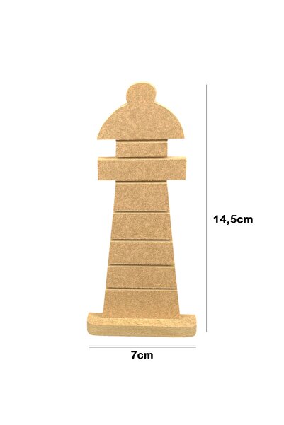 Dumbo Butik Ahşap Boyanabilir Ham Mdf Deniz Feneri