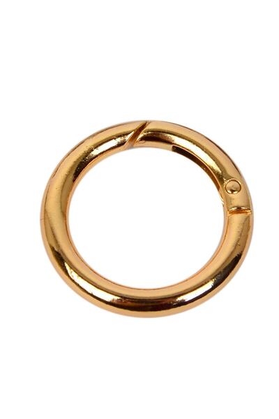 Nildenhobim Gold Color Metal Spring Ring - Diameter : 2.5 Cm ( 10 Pieces)
