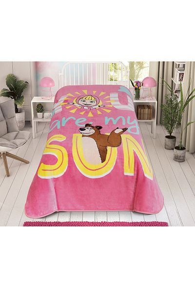 Taç Masha and the Bear Friendly Single Licensed Blanket