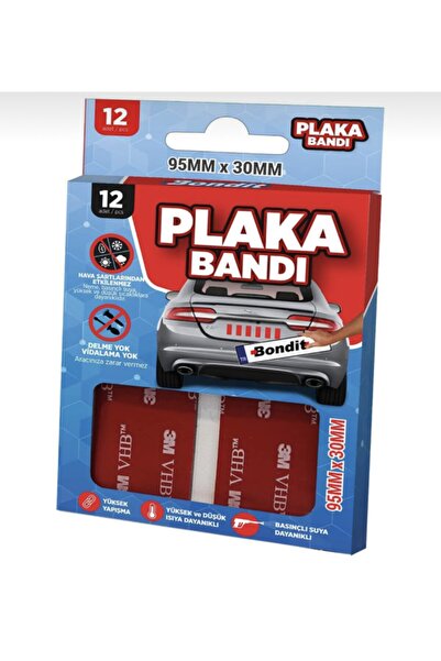 Boss Tape Araç Plaka Bandı 1paket 12adet